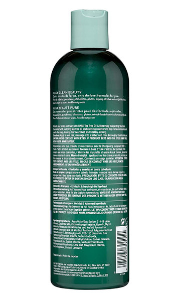 Hask Tea Tree & Rosemary Oil Scalp Care Shampoo - 12 fl oz