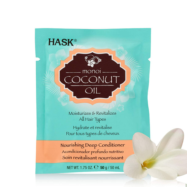 Hask Monoi Coconut Oil Nourishing Deep Conditioning Treatment Packet, 1.75 Ounce
