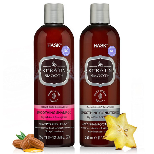 HASK Keratin Protein 5-in-1 Leave In Conditioner + Shampoo and Conditioner Set; Includes 2 Keratin 5-in-1 Leave In Conditioner and 1 Keratin Shampoo and Conditioner set