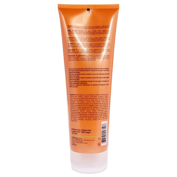 Hempz Herbal Body Wash for Women, Sweet Pineapple & Honey Melon, 8.5 fl. oz. - Creamy, Hydrating Body Wash with 100% Pure Hemp Seed Oil, Shea Butter, Vitamins A & E - Premium Shower and Bath Products