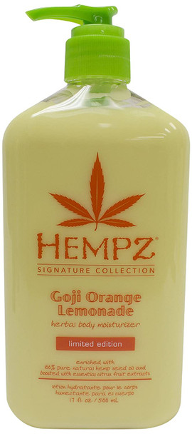 Hempz Goji Orange Lemonade Herbal Body Moisturizer, Signature Collection Limited Edition, 17 fl. oz.