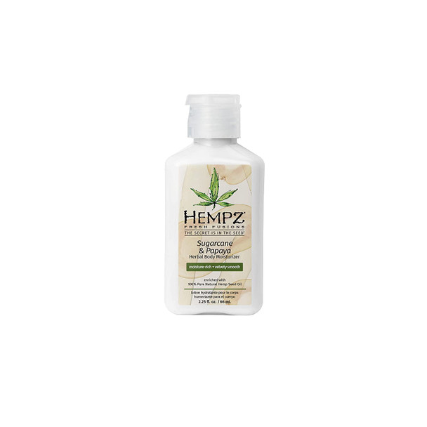 Hempz Herbal Body Moisturizer for Women with 100% Pure Hemp Seed Oil, Sugarcane & Papaya, 2.25 fl. oz. - Moisturizing Lotion with Shea Butter, Vitamins A, B & C, for Dry Skin - Premium Womens Lotion