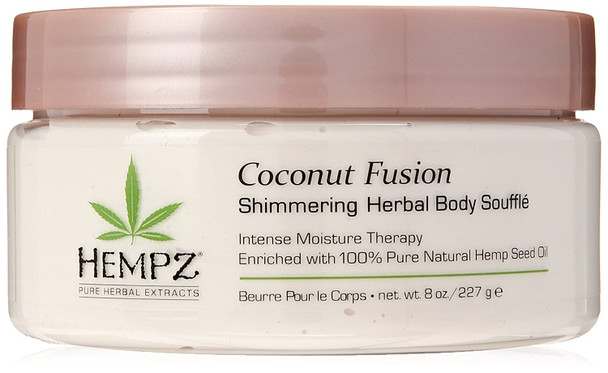 Hempz Coconut Fusion Herbal Shimmering Body Soufflé, 8 Ounce