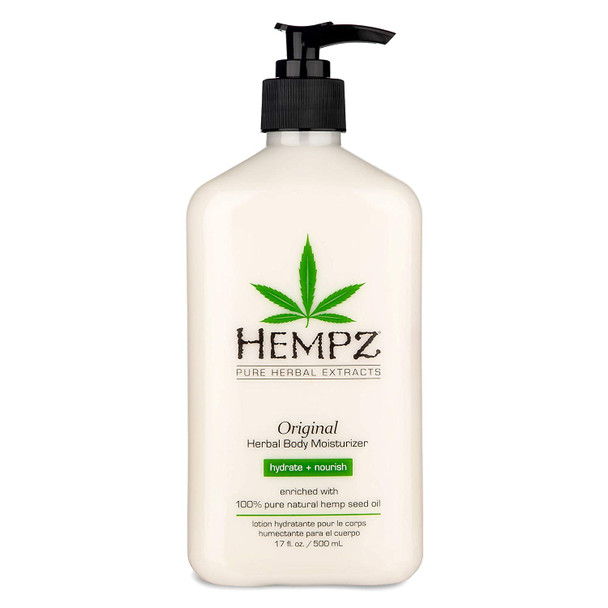 Hempz Original Herbal Body Moisturizer + Exotic Green Tea & Asian Pear Body Moisturizer + Pomegranate Herbal Body Moisturizer, 17 Fl Oz, 3 Pack Bundle  Natural Hemp Seed Oil to Nourish & Hydrate Skin