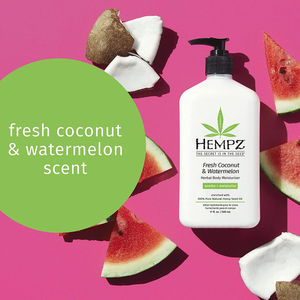 Hempz Paradise Duo Sweet Pineapple & Honey Melon and Fresh Coconut & Watermelon 17 oz, 2-Pack Bundle