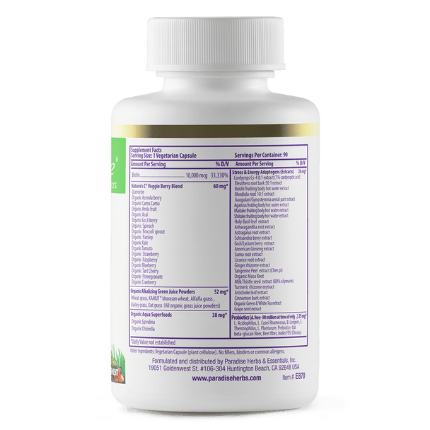 Paradise Herbs Earth Blend Biotin - 90 Vegetarian Capsul