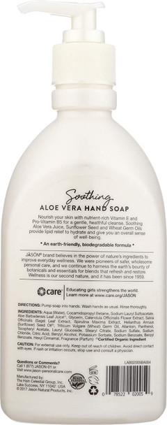 Jason Hand Soap, Soothing Aloe Vera, 16 Oz