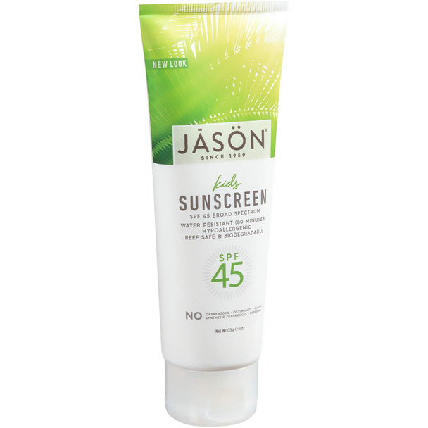 Jason Kids Sunscreen, Broad Spectrum SPF 45, 4 Oz (Packaging May Vary)