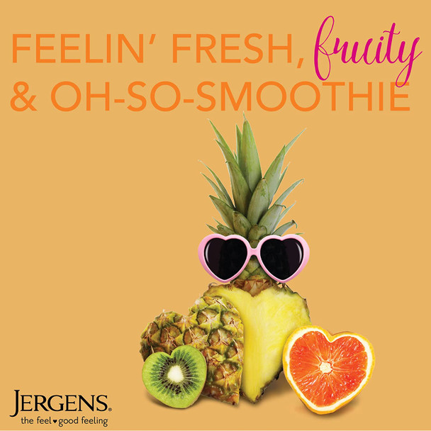 Jergens Skin Smoothie Body Lotion, Cucumber & Melon Scented Moisturizer, 24hr Hydration, Dye Free Formula, 10 fl oz (Pack of 3)