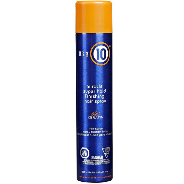 It's a 10 Haircare Miracle Super Hold Finishing Spray Plus Keratin, 10 oz.