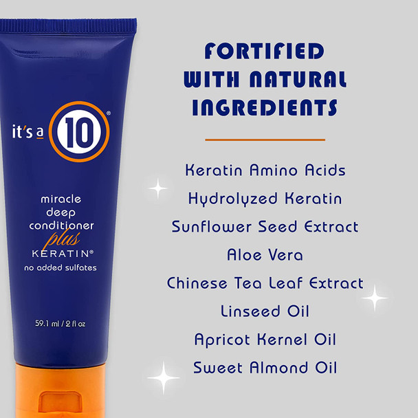 It's a 10 Haircare Miracle Deep Conditioner Plus Keratin, 2 fl. oz.