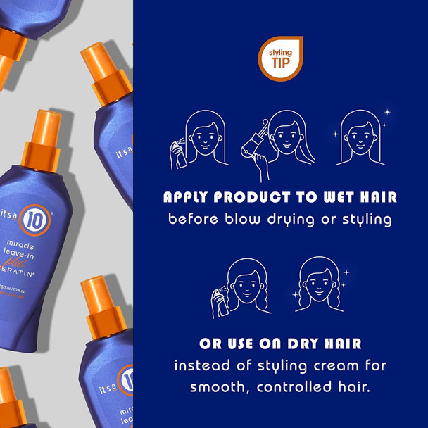 It's a 10 Haircare Miracle Leave-In Plus Keratin, 10 Fl. Oz (Pack of 1)