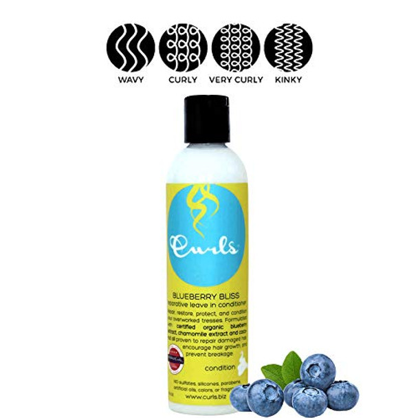 Curls Blueberry Bliss Reparative Leave In Conditioner, 8 Ounces