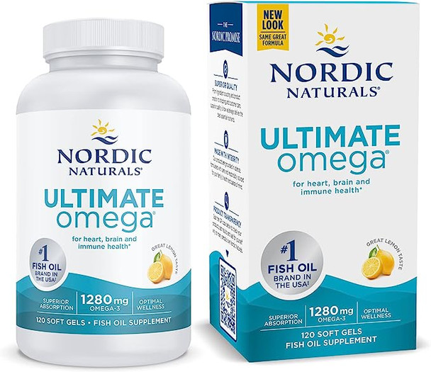 Nordic Naturals Ultimate Omega Lemon, 1000 mg 120 Soft Gels