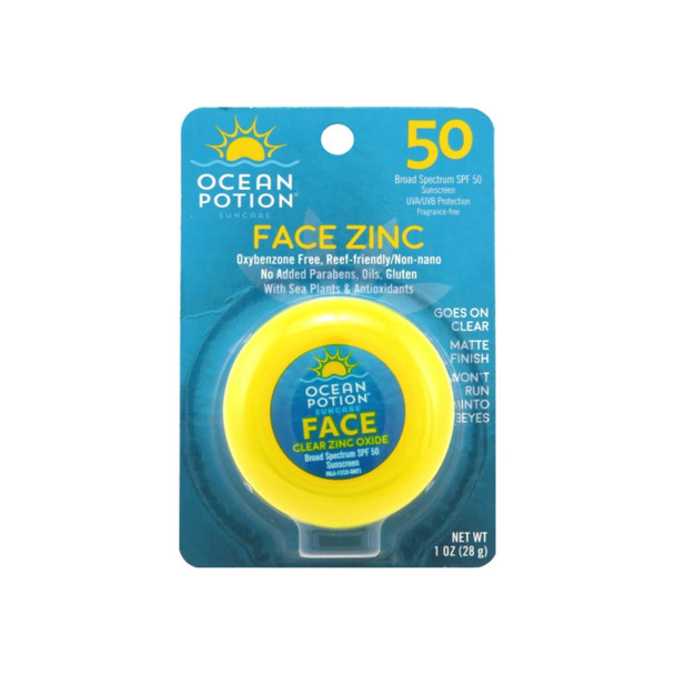 Ocean Potion Suncare Face Potion Clear Zinc Oxide, SPF 50 1 oz