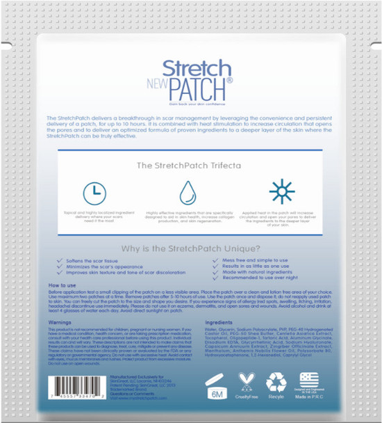 Stretch Patch Scar Patch+ High Potency Formula - Lotion Infused Hot Patch For Scars 7 Patches Per Pack