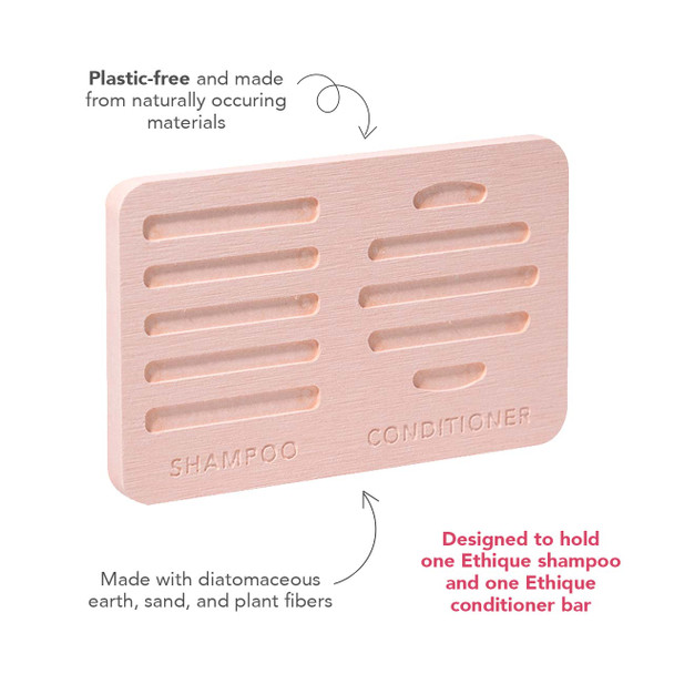 Ethique Storage Tray for Shampoo & Conditioner Bars - Pink