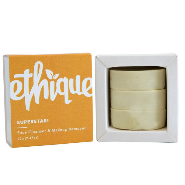 Ethique Eco-Friendly Face Cleanser & Makeup Remover, SuperStar!  2.47 oz
