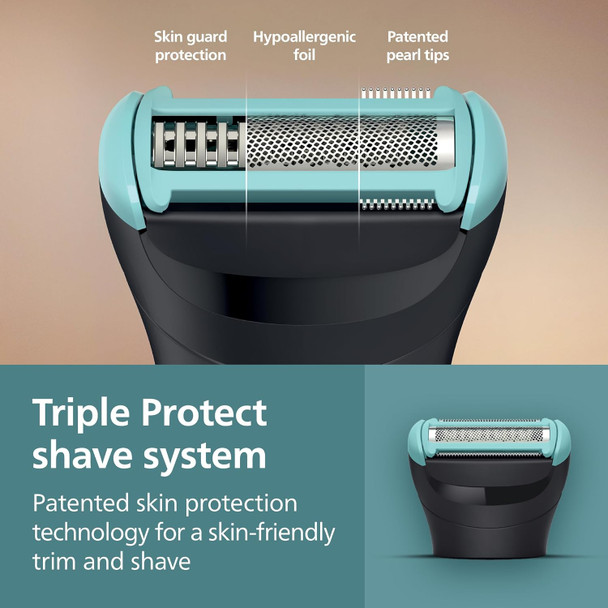 Philips Norelco Body Groomer 5000 Series Intimate Hair Trimmer & Shaver for Men with Dual 100% Showerproof Full Body Shave & Trim Heads and Two Bi-Directional Body Hair Combs BG5495/50