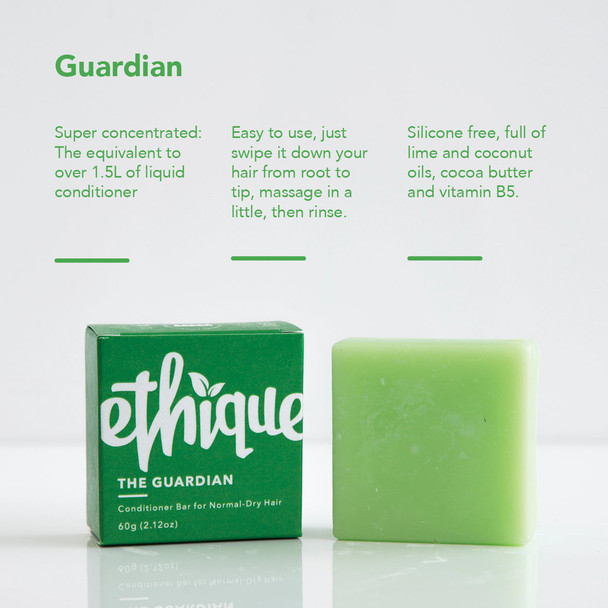 Ethique Eco-Friendly Conditioner Bar for Normal-Dry Hair, Guardian 2.12 oz