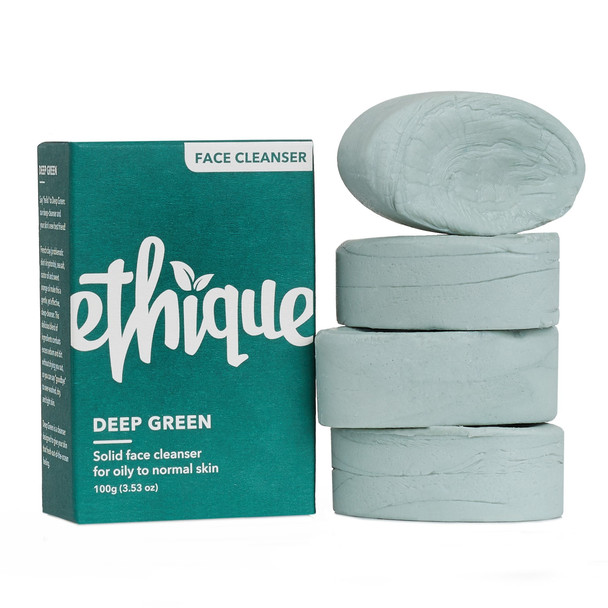 Ethique Deep Green Face Cleaser Bars, 3.53 oz