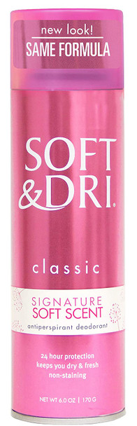 Soft & Dri Aerosol Antiperspirant Deodorant, Soft Scent 6 oz