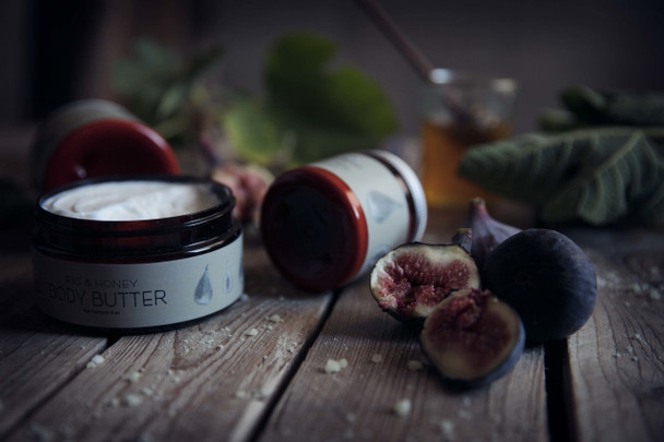Farmstead Apothecary 100% Natural Body Butter with Organic Safflower Oil, Organic Shea Butter & Organic Vitamin E Oil, Fig & Honey 8 oz