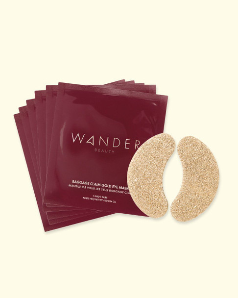 WANDER BEAUTY Baggage Claim Eye Masks - Gold