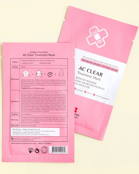 LEADERS AC Clear Treatment Mask