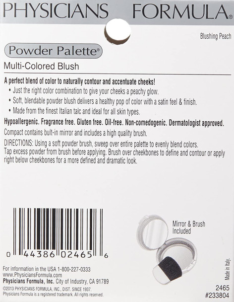 Physician's Formula Multi-Colored Blush Powder Palette, Blushing Peach [2465] 0.17 oz