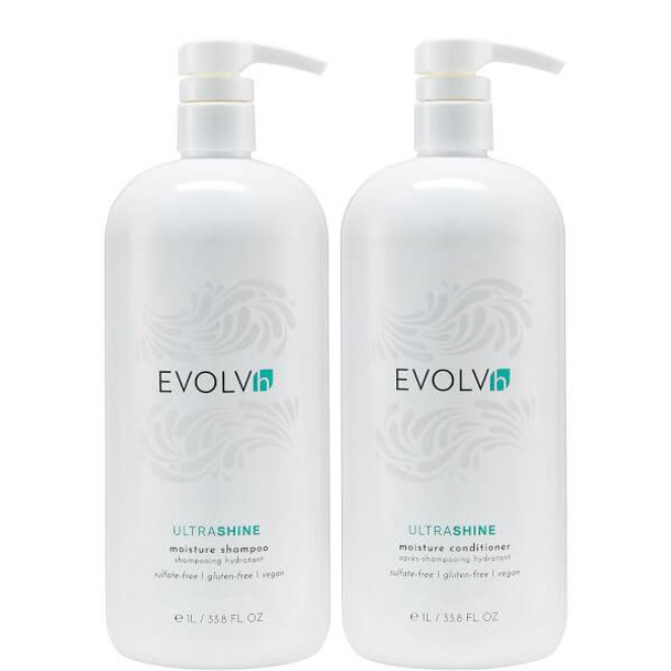 EVOLVh Ultrashine Moisture Shampoo & Conditioner 1L Duo2 piece set EVOLVh Ultrashine Moisture Shampoo & Conditioner 1L Duo2 piece set