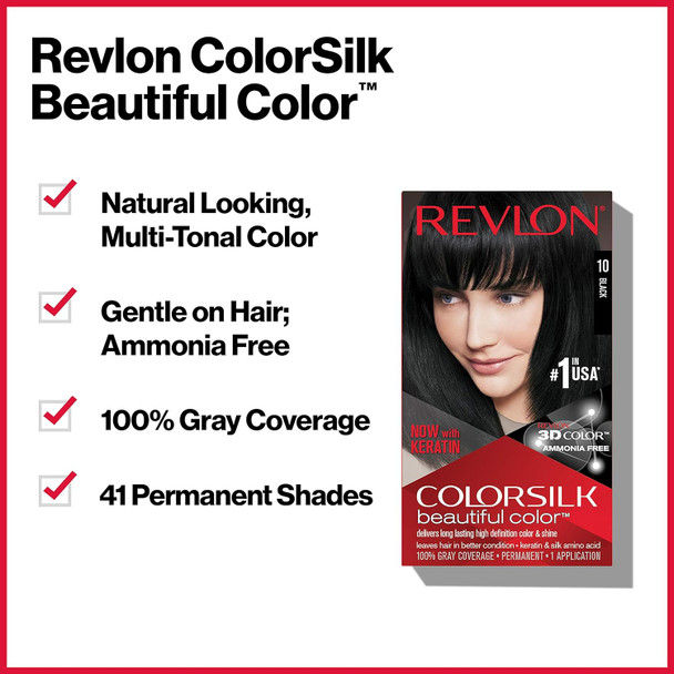 Revlon Colorsilk Beautiful Color Permanent Hair Color, Vibrant Red [35] 1 Ea