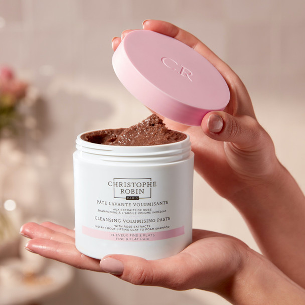 Christophe Robin Cleansing Volumizing Paste with Pure Rassoul Clay and Rose Extracts