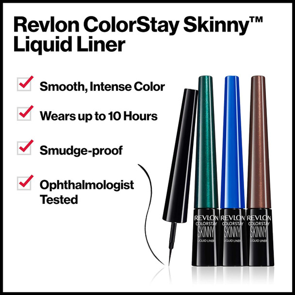 Revlon Colorstay Skinny Liquid Eyeliner, Mahogany Flame [303] 0.08 Oz