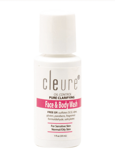 Cleure Face & Body Wash - Oily Skin, SLS Free Travel
