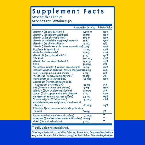 MultiRight Low Acid Multivitamin Complex  Vitamins A, C, D3, E, K – 90 Tablets