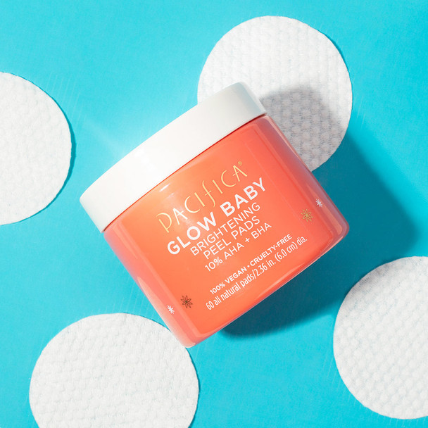 Pacifica Glow Baby Brightening Peel Pads 10% AHA + BHA