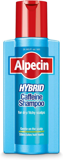 Alpecin Hybrid Shampoo 250ml | Natural Hair Growth Shampoo for Sensitive and Dry Scalps | Energizer for Strong Hair | Hair Care for Men Made in Germany