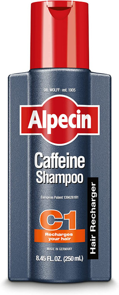 Alpecin C1 Caffeine Shampoo, 8.45 fl oz, Caffeine Shampoo Cleanses the Scalp to Promote Natural Hair Growth, Leaves Hair Feeling Thicker and Stronger