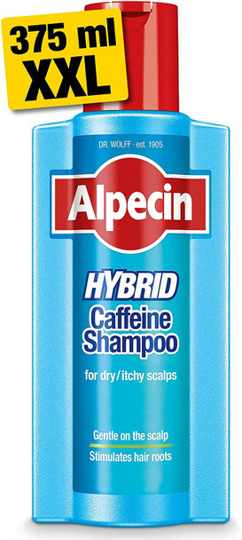 Alpecin Hybrid Shampoo 1x 375ml | Natural Hair Growth Shampoo for Sensitive and Dry Scalps | Energizer for Strong Hair | Hair Care for Men Made in Germany