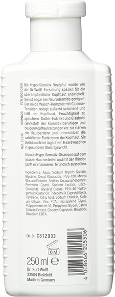 Alpecin Hypo-Sensitiv Shampoo for Dry and Sensitive Scalp, 250 ml 55975 Alpecin Hypo-Sensitiv Shampoo for Dry and Sensitive Scalp, 250 ml 55975