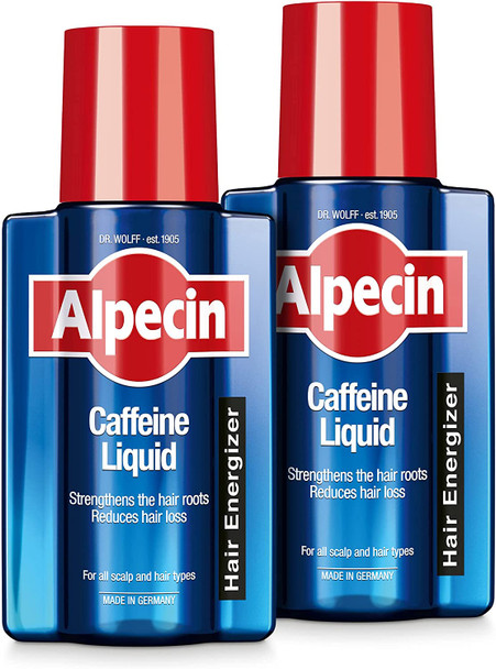 Alpecin Caffeine Liquid Hair Tonic 2x 200ml | Prevents and Reduces Hair Loss | Natural Hair Growth for Men | Energizer for Strong Hair | Hair Care for Men Made in Germany