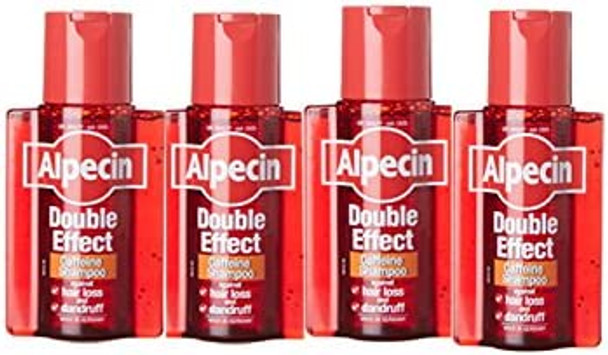 Alpecin Double Effect Dandruff and Hair Loss Shampoo 200ml (Pack of 4)