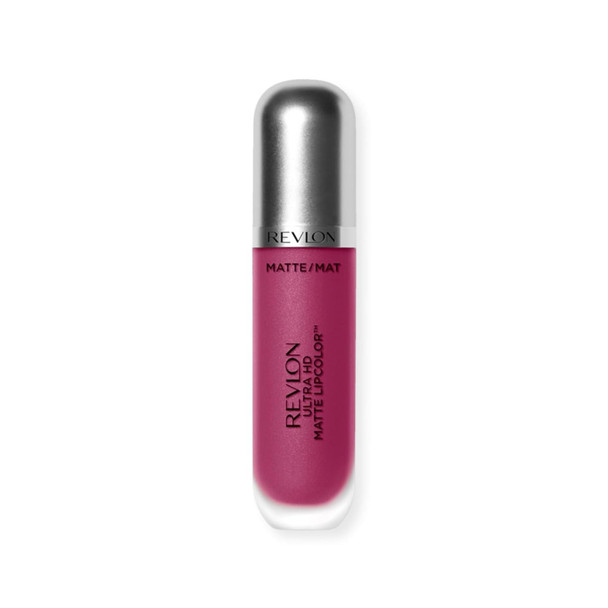 REVLON Ultra HD Matte Lipcolor Velvety Lightweight Matte Liquid Lipstick in Pink Addiction (610) 0.2 oz