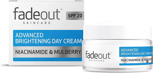 Fade Out Advanced Brightening Day Cream SPF20 with Niacinamide & Mulberry Exfoliating Daily Face Cream For Even Skin Tone 50ml