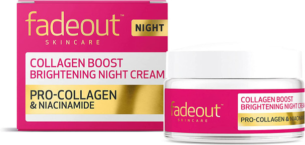 Fade Out Collagen Boost Night Cream with Pro-Collagen & Niacinamide, 50ml