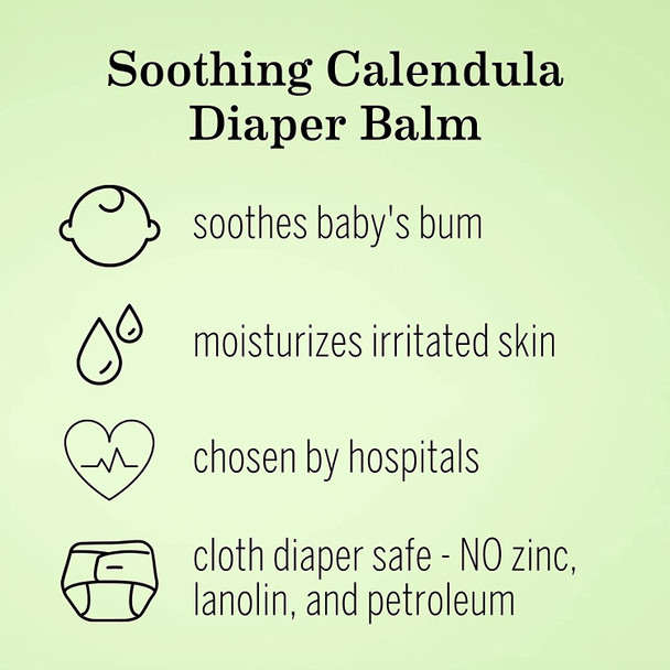 Earth Mama Organic Diaper Balm Multipurpose Baby Ointment | EWG Verified, Petroleum & Fragrance Free with Calendula for Sensitive Skin, 2-Fluid Ounce