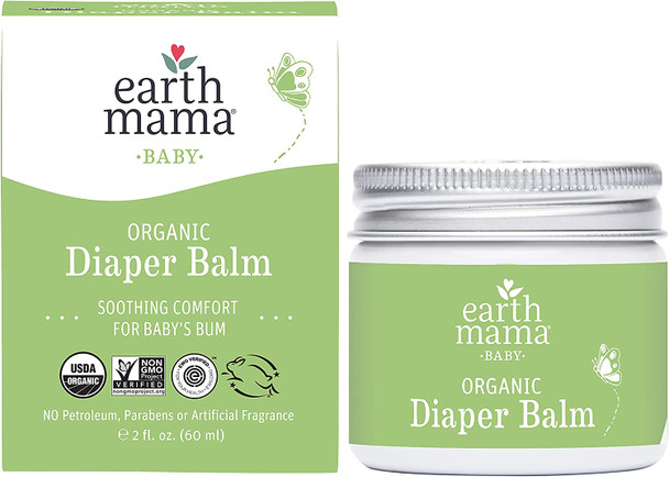 Earth Mama Organic Diaper Balm Calendula Cream, 2-Fluid Ounce