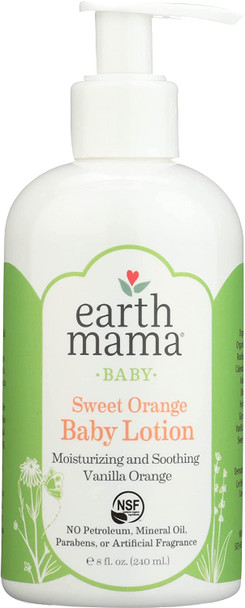 Earth Mama Angel Baby, Lotion Baby Orange Vanilla, 8 Fl Oz