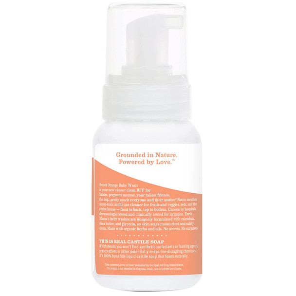 Earth Mama Sweet Orange Foaming Hand & Body Wash | All-Purpose Castile Soap, 5.3-Fluid Ounce and Liter Refill (Packaging May Vary)